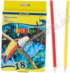  BUROMAX Creioane colorate 18 culori
